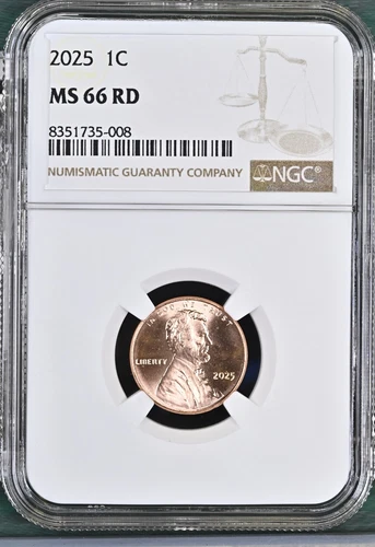 2025 LINCOLN UNION SHIELD CENT PENNY NGC MS66RD BU UNC DETAILED COIN #H
