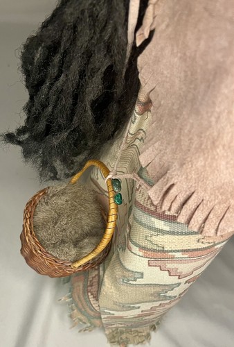 Native American Wood Carving Worry Doll 16 Inch - Bild 7 von 10