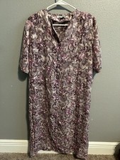 VTG Elegance Women Size: 13R Purple Pink Floral Thin Dress! MEASURMENTS QUALITY!