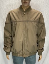 rare vintage LA PAZ By CATALINA Tan Full Zip Bomber Windbreaker men 2XL XXL