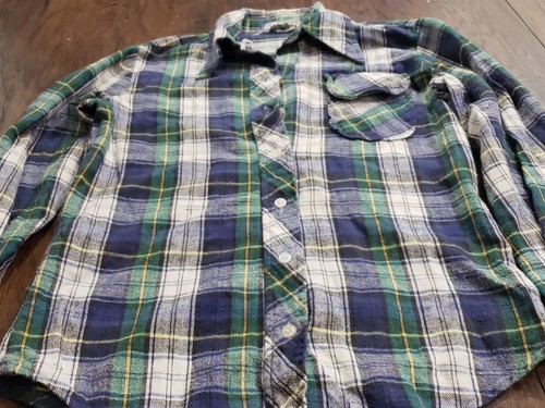 RARE Vintage 1950s The Right Time Woman's Flannel Button Down Shirt Size S. - Afbeelding 5 van 6