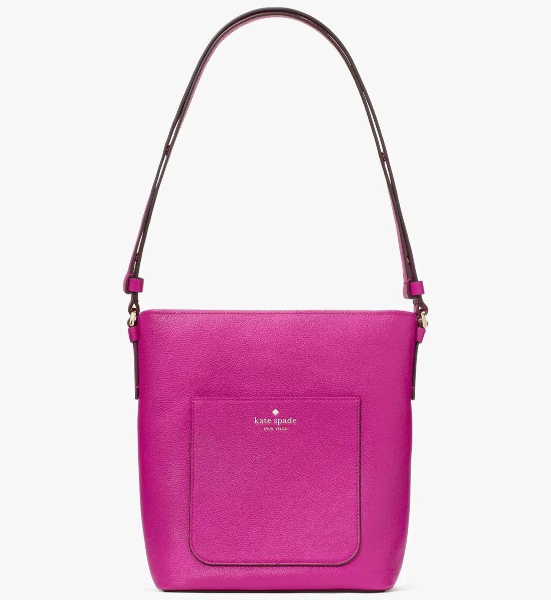 kate spade ピンク ショルダーバッグ Kate Spade Elsie Pink Pebbled Leather Bucket Bag KE389 NWT Baja