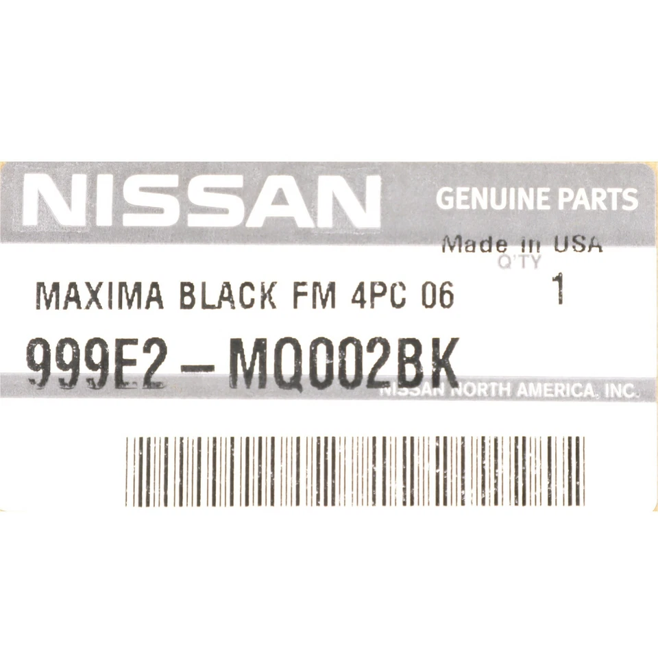 2000-2014 Nissan Maxima Black Carpet Floor Mats Front & Rear Set OEM NEW GENUINE - Image 3 of 3