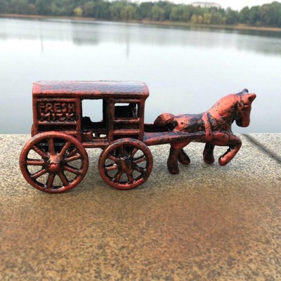 Gartenverzierungen im Freien Stahlwagen Skulptur Statue für | eBay