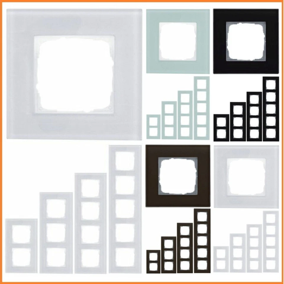 KLEIN Glas Rahmen Glasrahmen passend für GIRA System 55 JUNG AS 500 Merten Berker uvm.