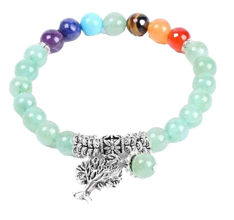 Joyería de moda de piedra plateada de aventurina