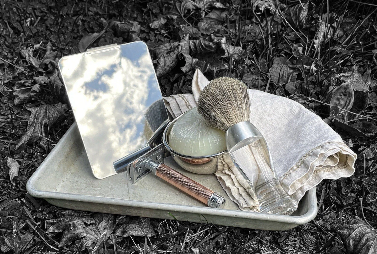 Vintage Polished Stainless Steel Shaving Mirror Shatterproof Great Gifts for Him