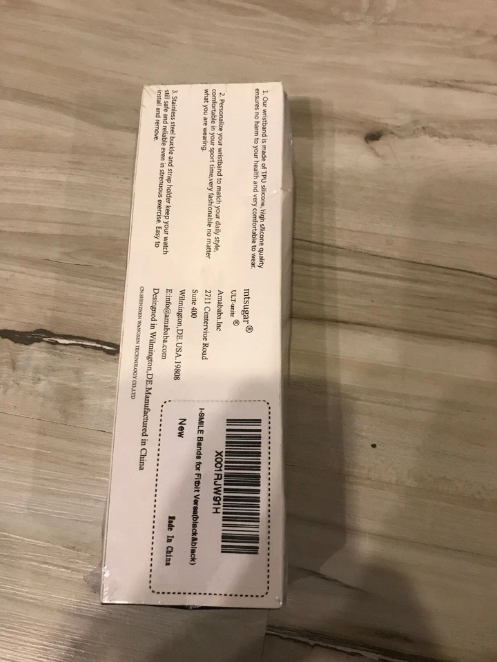 Banda I-Smile para Fitbit Versa -Negro sobre Negro-Sin Rastreador-Nueva en paquete. Foto 3 de 4