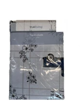 True Living Vinyl Tablecloth  W Flannel Back 52" X 70" Rectangle Farmers Market