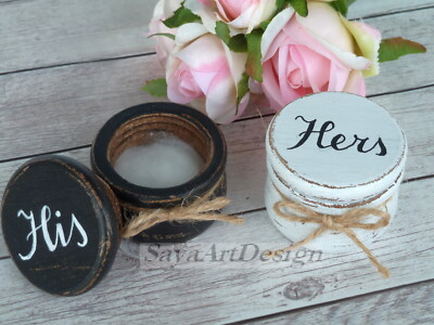 Wedding Ring Box Personalized Wooden Ring Bride and - Main Image