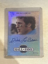 2012 Press Pass Legends DICK LeBEAU Hall of Fame Purple AUTO /15 Sh