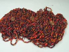 2 Pounds Red Color India Handmade Glass Spacer Beads Bulk Lot (QKP-5) ⭐