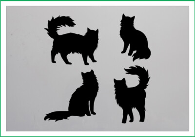 Katzen Konvolut - Flauschige Angstkatzen Farbspray Wiederverwendbare Schablone Premium