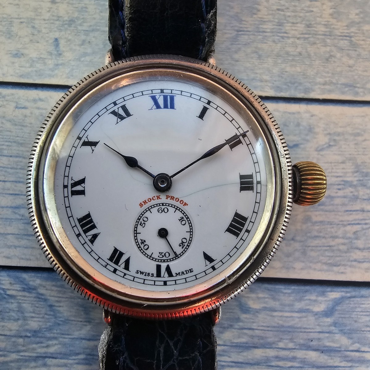 Trench Silver Borgel Cased Dimra By Dimier Bros Men's Watch