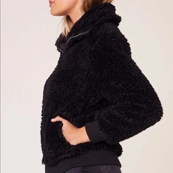 Chaqueta de bombardero Bb Dakota L21210 para mujer negra de peluche o no de piel sintética talla XS Foto 4 de 4