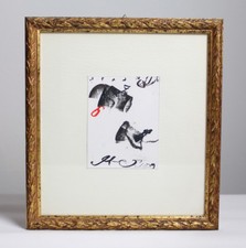 QUADRO AGOSTINO FERRARI tecnica mista su cartoncino cm 10,5 x 13,5