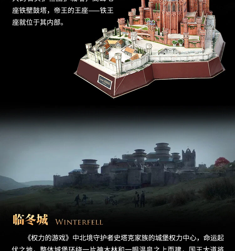 CubicFun Juego de Tronos Oficial Rojo Mantener 3D Puzzle Construcción Modelo Set Foto 2 de 4