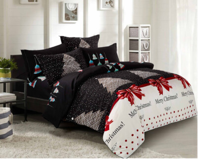 Queen Size Christmas Print Bedding Product: One Duvet Cover Only (W1738)