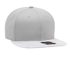 NEW OTTO SMOKE GRAY HEATHER CAP HAT 6 PANEL MID PROFILE SNAPBACK JERSEY KNIT 2