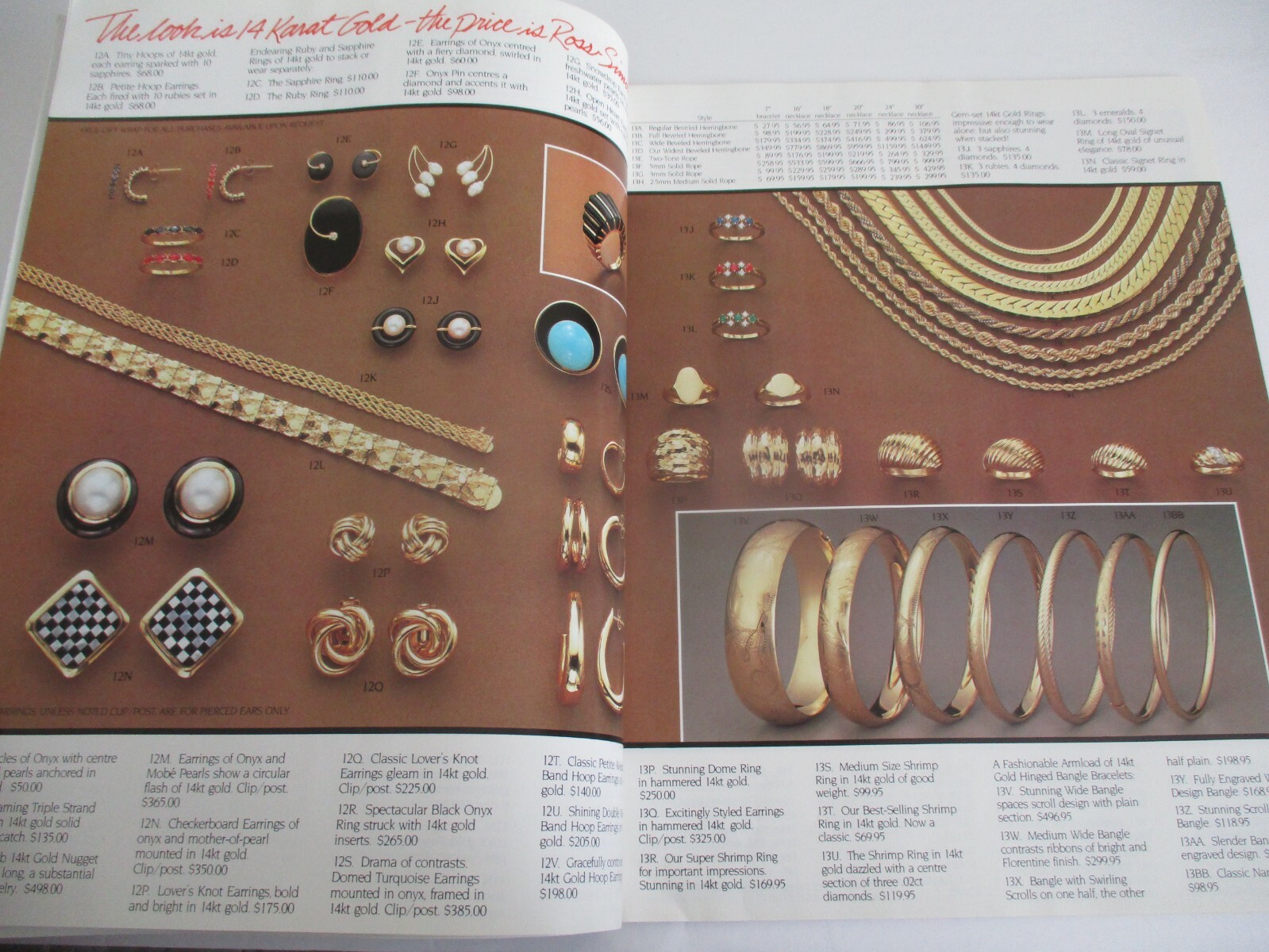 RossSimons jewelry catalog Christmas 1984, Winter 1985 eBay