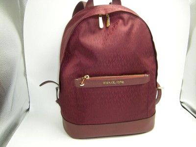 michael kors burgundy backpack