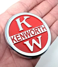 kenworth kw red emblem abs plastic auto grade chrome 