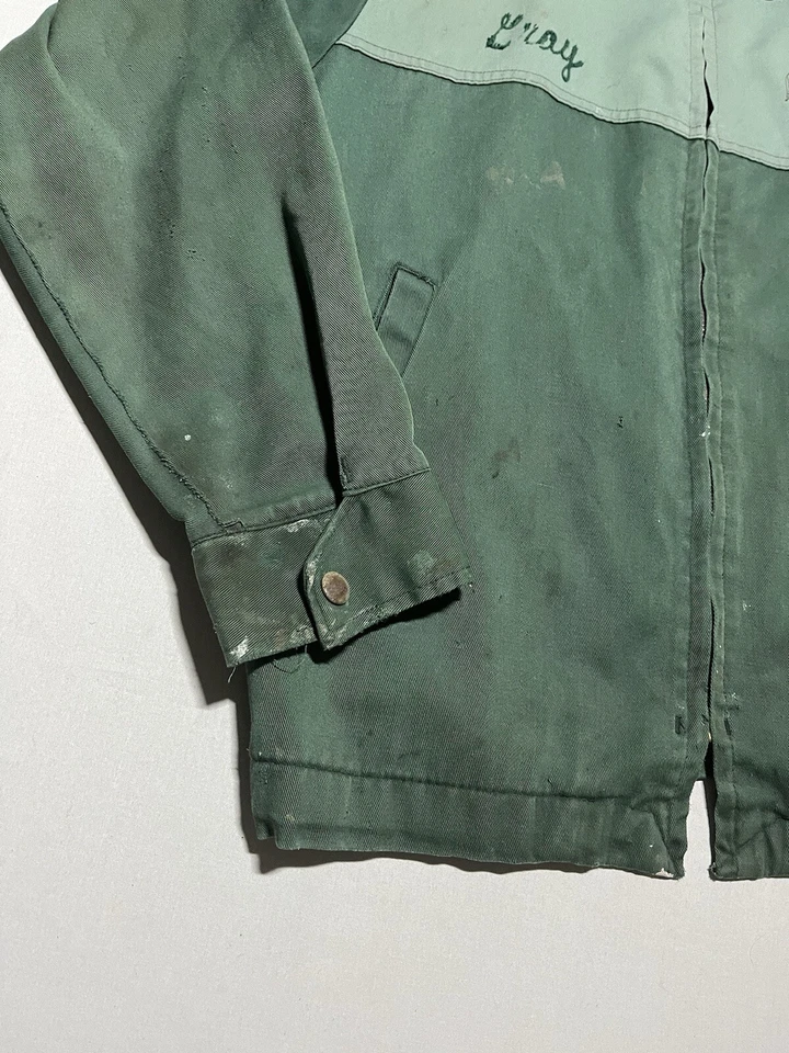 Chaqueta de trabajo Protexall John Deere vintage años 50 60 punto de cadena para hombre 22x24 AQ7 Foto 4 de 4