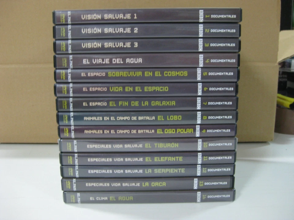 LOTE 14 DOCUMENTALES BBC-VISION SALVAJE-EL ESPACIO-VIDA SALVAJE-EL AGUA-EL CLIMA - Imagen 2 de 4