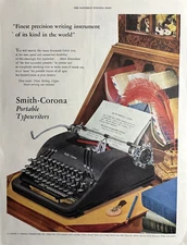 1948 Smith Corona Portable Typewriters Precision Writing Instrument VTG Print Ad