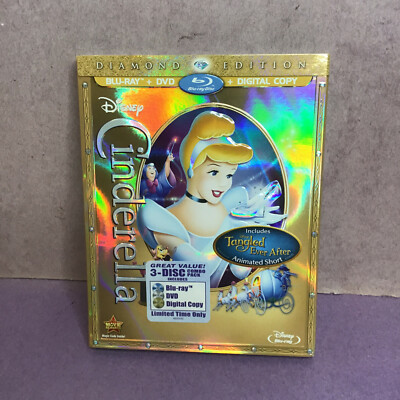 Disney's Cinderella (2012, Blu-Ray + DVD +Digital Copy, 3-Disc