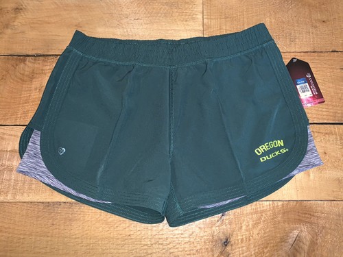 Women's Colosseum Oregon Ducks Green Runaway Athletic College Shorts NWT Small - Picture 1 of 6