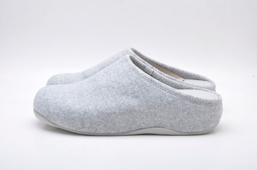 Fitflop Damen Shuv Filz Clogs Plateau Slipper grau EH6-A06 US Damen 10 - Bild 2 von 8
