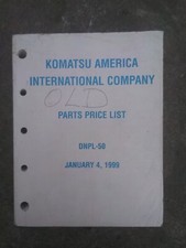 Vintage Original Rare Komatsu Intl Dealer parts Price List Book 1160 pgs