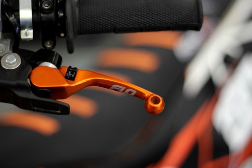 FLO MOTORSPORT BREMBO CLUTCH & BRAKE UNBREAKABLE LEVERS SET for KTM ORANGE - Picture 3 of 3