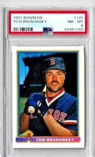 1991 Bowman Tom Brunansky PSA 8