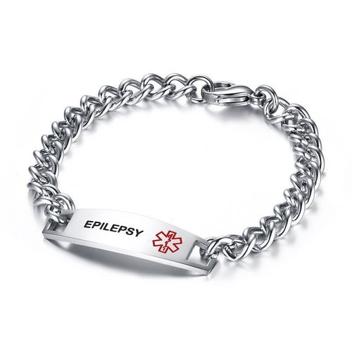 Personalized Medical Alert Bracelet Women Emergency Bangle Engraving Gift - Picture 13 of 17