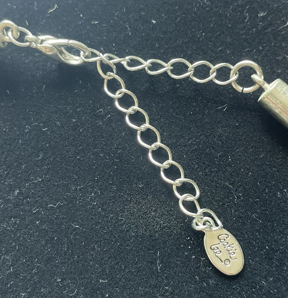 COOKIE LEE Collar Colgante Tono Plata Corona Colgante Cuero Marrón Foto 4 de 4