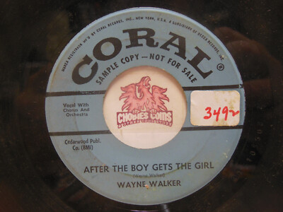 Wayne Walker   After The Boy Gets The Girl / Just Before Dawn, 45 RPM VG (15A)