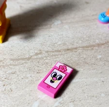 New LEGO Pink Phone Case Happy Power Puff Big Hair bow Video Phone Smartphone