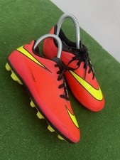 BOYS NIKE Hypervenom Phelon FG Bright Crimson Volt Football Boots ,Size UK 1