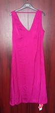 Cider Womens Pink V Neck Sleeveless Slinky Low Back Midi Dress Size XL
