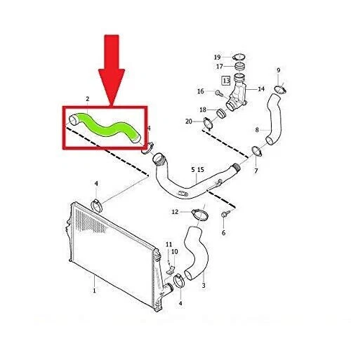 Durite d'air de suralimentation renforcée en silicone pour VOLVO XC70 / V70 XC 2.4 D5 30645937 - Image 3 sur 3