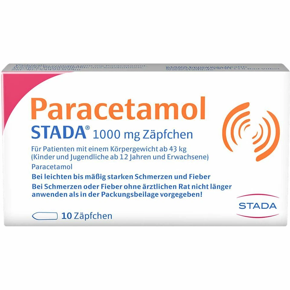 STADA CONSUMER HEALTH DEUTSCHLAND GMBH PARACETAMOL STADA 1000 mg Zäpfchen 10 St PZN07368140