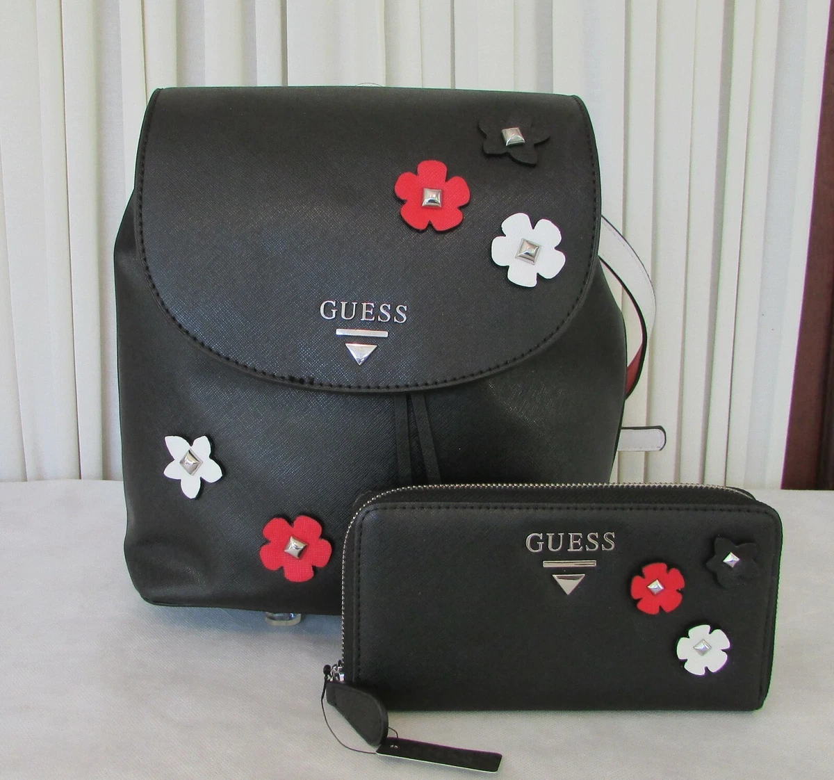 GUESS Backpack Wallet Set Floral Black NWT eBay