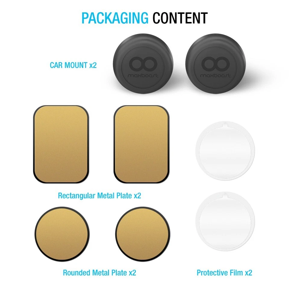 MAXBOOST CAR MOUNT, [2 PACK] UNIVERSAL AIR VENT MAGNETIC PHONE CAR MOUNTS HOLDER - Image 4 of 4