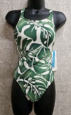 Vtg Late 1980's/1990's Jantzen Trim Swim Women's Swimsuit New w/ Tags Tropical