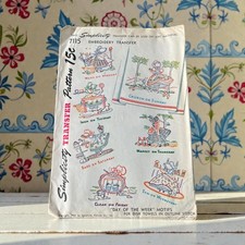 Vintage Simplicity Embroidery Transfer Pattern 7115 - Day of the Week Motifs for