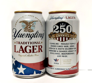 YUENGLING LAGER - CELEBRATING AMERICA 250 - Beer Can - Ft Worth Texas Version