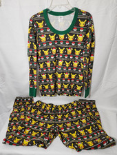 Hanna Andersson Pokemon Pikachu Christmas Pajama Set Organic Cotton Snug Fit Lg