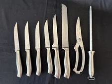 Set Of 8 Gourmet The Main Ingredients Kitchen Knife Set